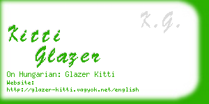 kitti glazer business card